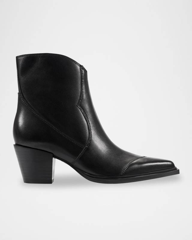 Giulie Leather Western Booties
